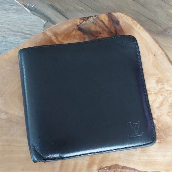 LOUIS VUITTON BLACK PORTEFEVILLE CALFSKIN BIFOLD WALLET - Picture 11 of 11